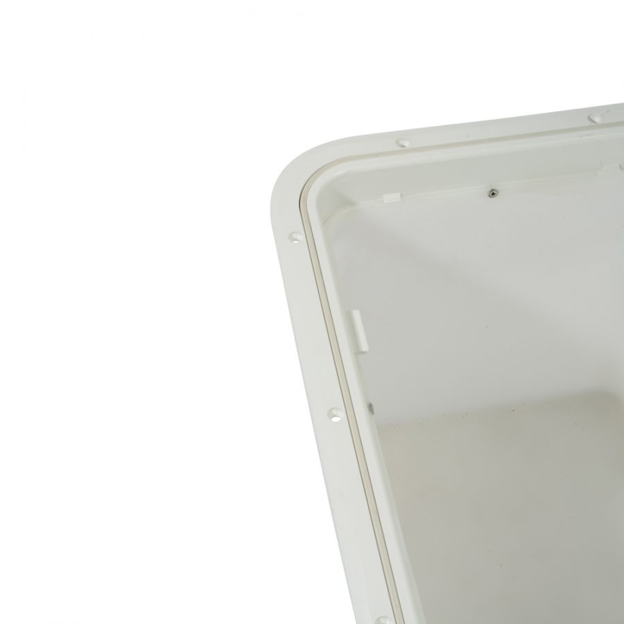 Hatch with Large Box - White - Lockable - 600 x 350mm - Float Your Boat