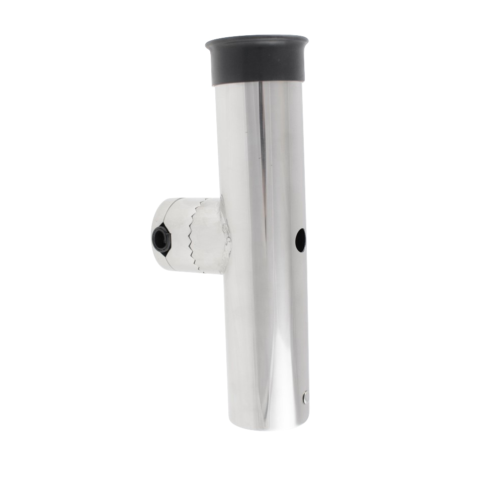 Fishing Rod Holder for Pulpit Rail - Stainless Steel - 360 Degree Adjustable