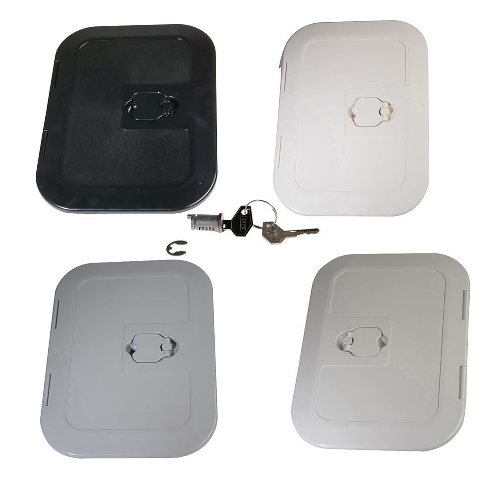 Boat Deck Inspection Hatch with Removable Black Front Lid 375x375mm