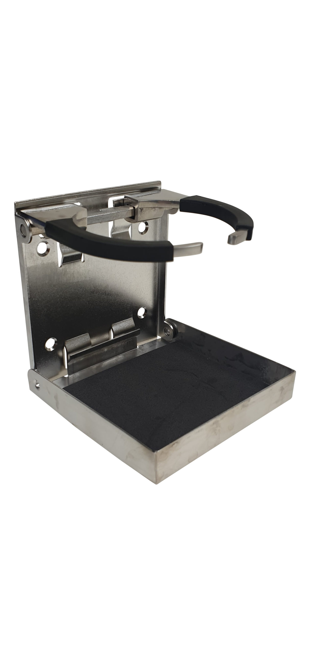 Folding Stainless Steel Cup Holder - Square