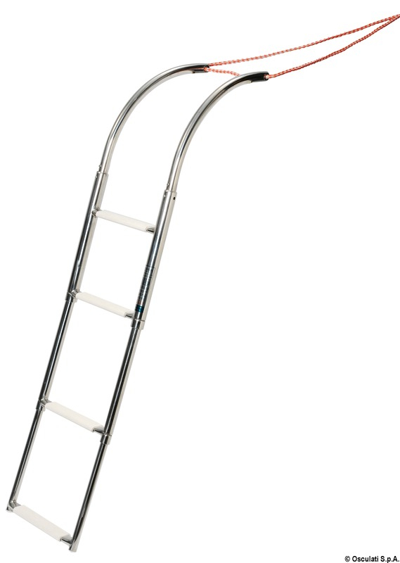 Telescopic Stainless Steel Ladder for RIBs & Dinghies - 4 Steps